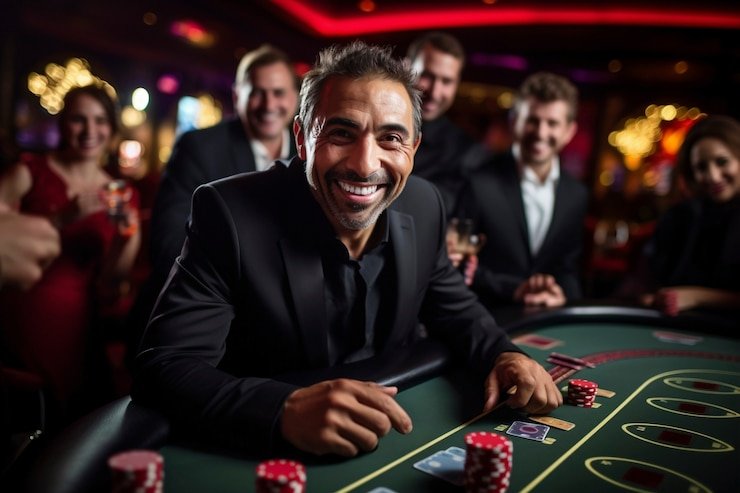 Live dealer studio with multiple camera angles broadcasting blackjack table